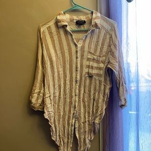 Vixbe XL striped button down